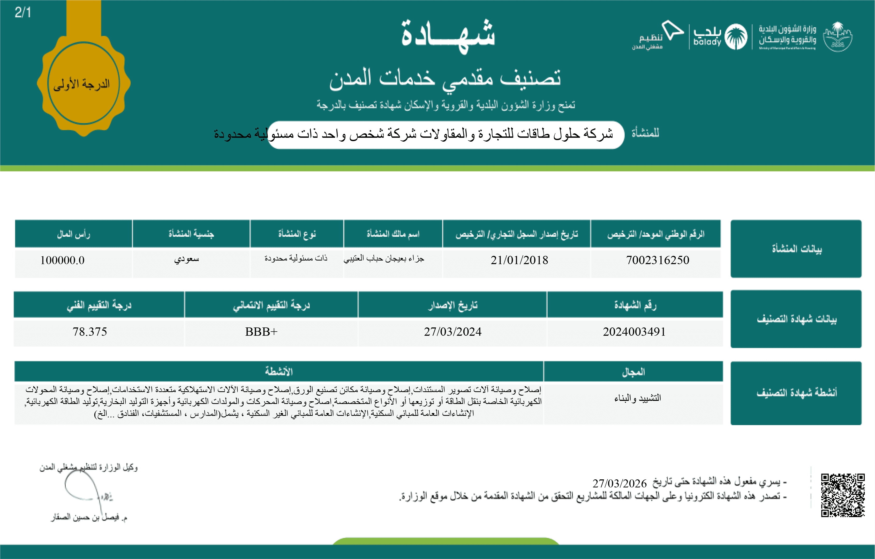 Certificate 1